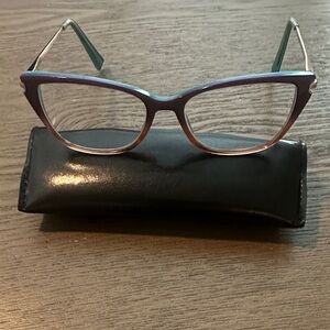 BCBGMaxAzria Purple and Silver Women's Glasses